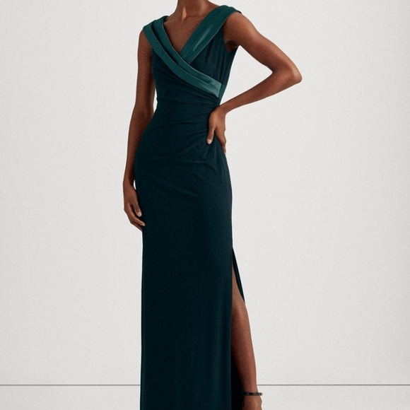 ralph lauren green one shoulder dress Green One Shoulder Dress | Women's Clothing and Accessories main image 0